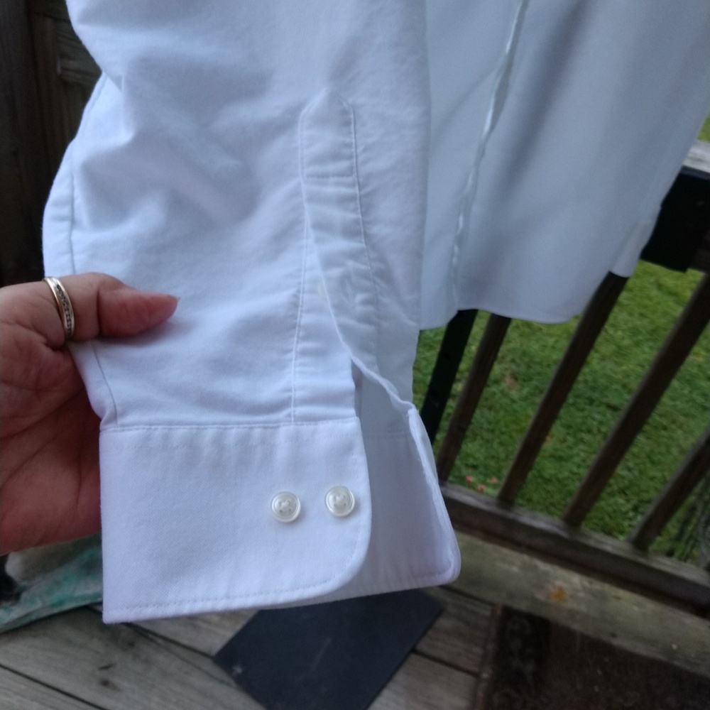 SOLD !!! Van Heusen White Oxford Size 18 1/2 LS 34/35 - Picture 3 of 6